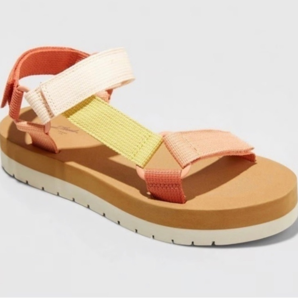 Universal Thread Multi-Color Velcro Sandals